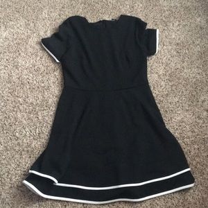 black and white dress